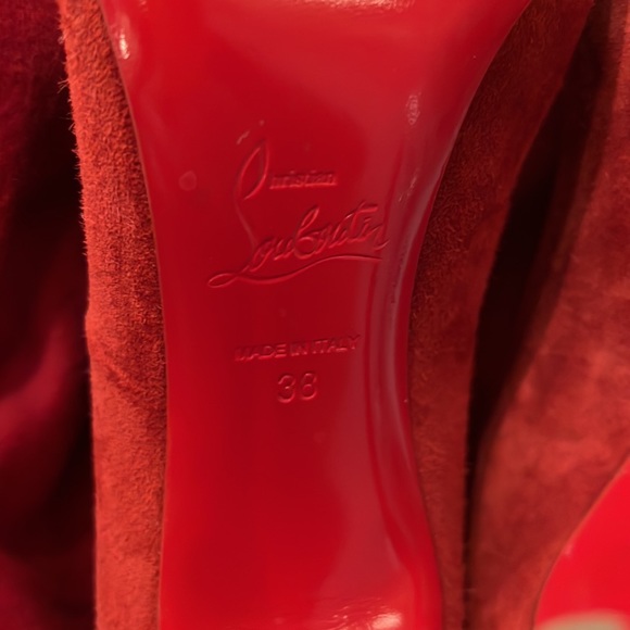 Pigalle Follies 100 Veau Velours Rouge size 8 - Picture 11 of 12